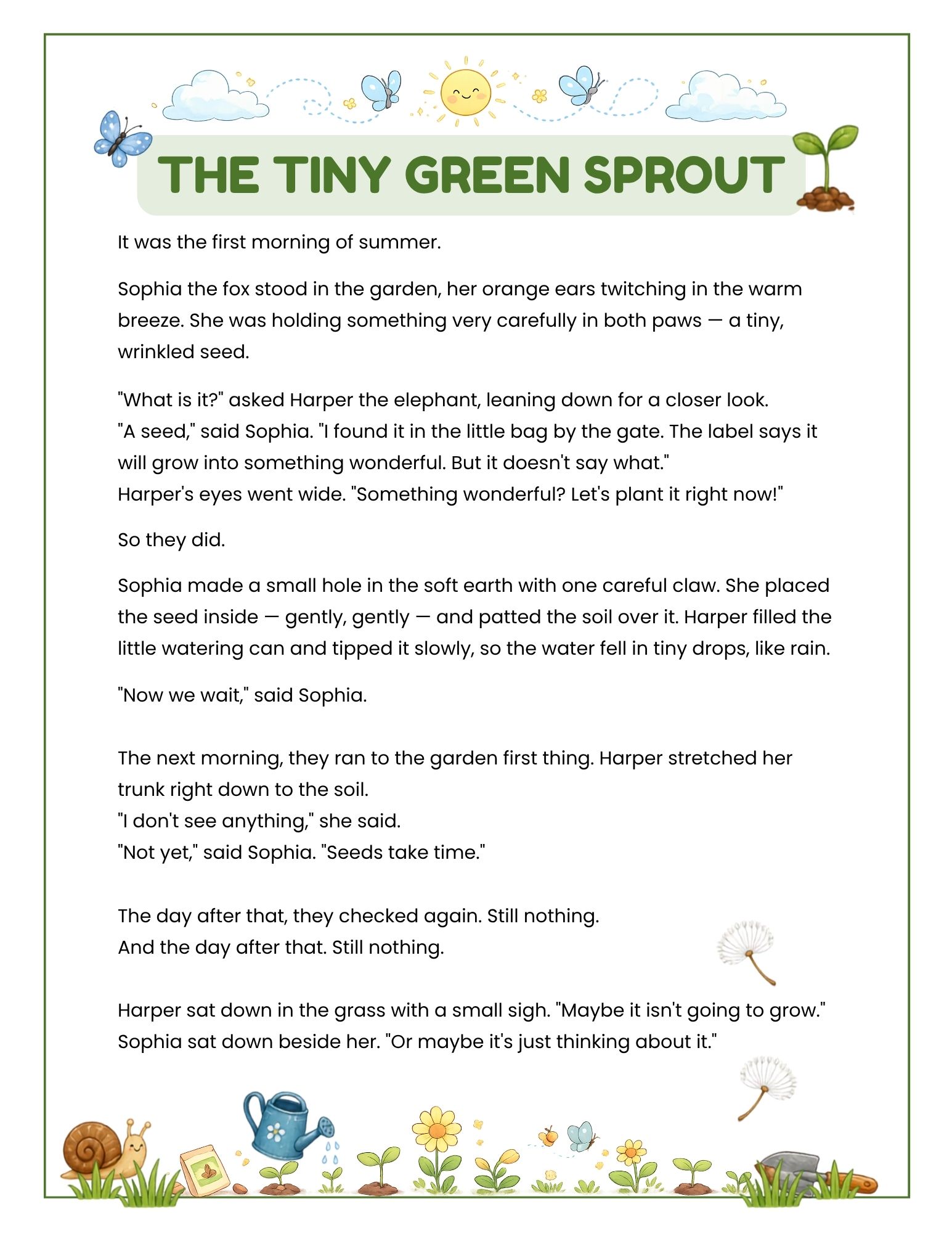 Garden pack page preview